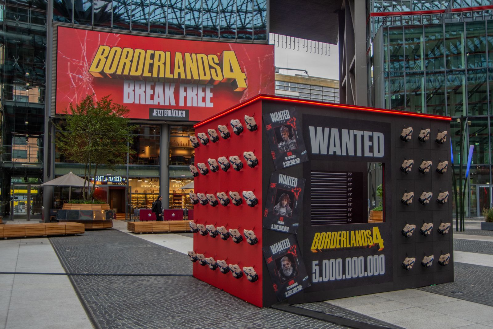 Fertige Borderlands-4-Fotobox im Sony Center Berlin